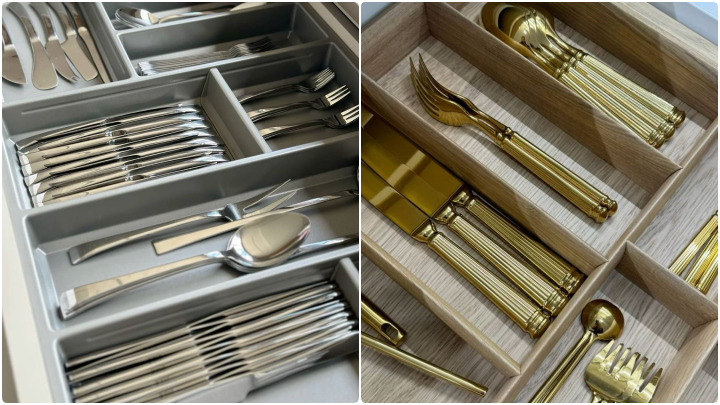 اصول چیدمان قاشق و چنگال در کشو آشپزخانه برای دسترسی سریعتر اصول چیدمان قاشق و چنگال در کشو آشپزخانه برای دسترسی سریعتر