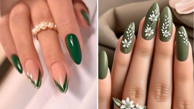 36 مدل طرح ناخن بهاری با رنگ سبز (ویژه عید 1404)