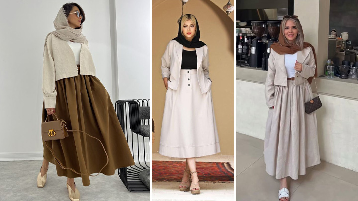 راهنمای ست کردن لباس زنانه با کت و دامن؛ ترند نوروز ۱۴۰۴