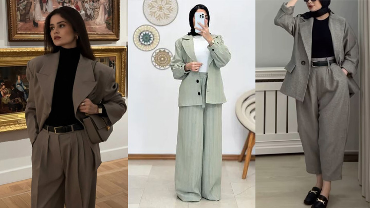 کت و شلوار اورسایز؛ استایل زنانه برتر ترند نوروز ۱۴۰۴