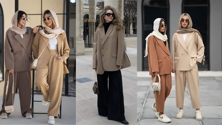 راهنمای ست کردن لباس زنانه با کت و شلوار اورسایز؛ ترند نوروز ۱۴۰۴