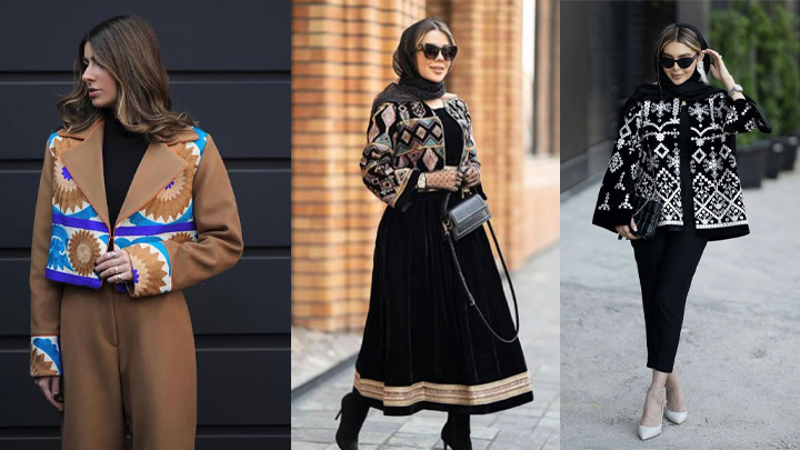 راهنمای ست کردن مانتو، کت یا جلیقه گلدوزی زنانه؛ ترند نوروز ۱۴۰۴