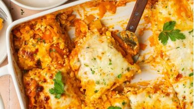 طرز تهیه لازانیا مرغ و بادمجان به روش رستورانی