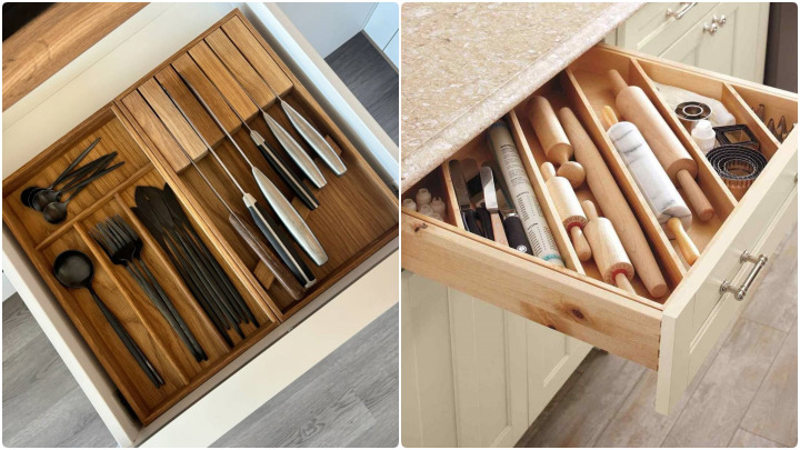 چیدمان خلاقانه کشو آشپزخانه برای دسترسی سریعتر چیدمان خلاقانه کشو آشپزخانه برای دسترسی سریعتر