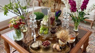 چیدمان هفتسین در ظروف کریستالی