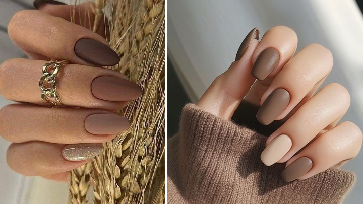 ناخن با طرح مات