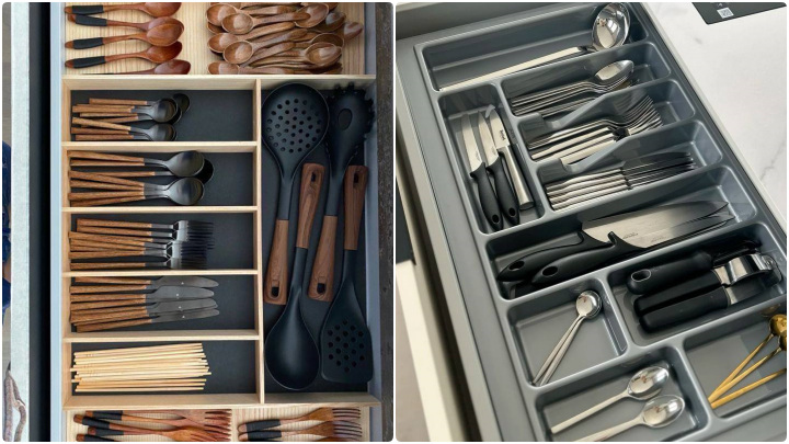 اصول چیدمان قاشق و چنگال در کشو آشپزخانه برای دسترسی سریعتر اصول چیدمان قاشق و چنگال در کشو آشپزخانه برای دسترسی سریعتر