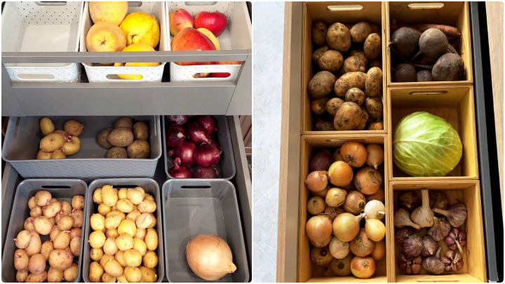 اصول چیدمان میوهها و سبزیجات در کشو آشپزخانه برای دسترسی سریعتر اصول چیدمان میوهها و سبزیجات در کشو آشپزخانه برای دسترسی سریعتر