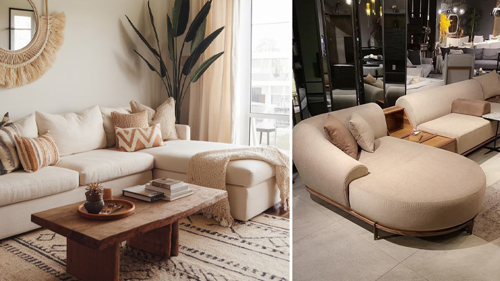 مبل‌های ال شکل کرم