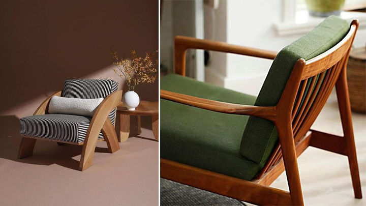 مبل مینیمال چوبی سبز