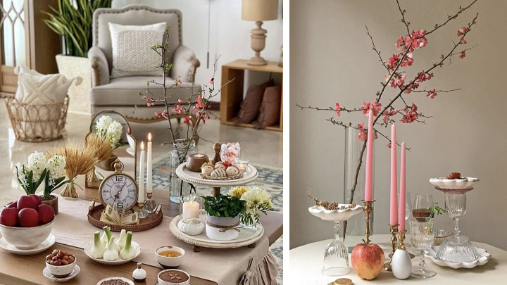 چیدن هفت سین با رنگ‌ سفید