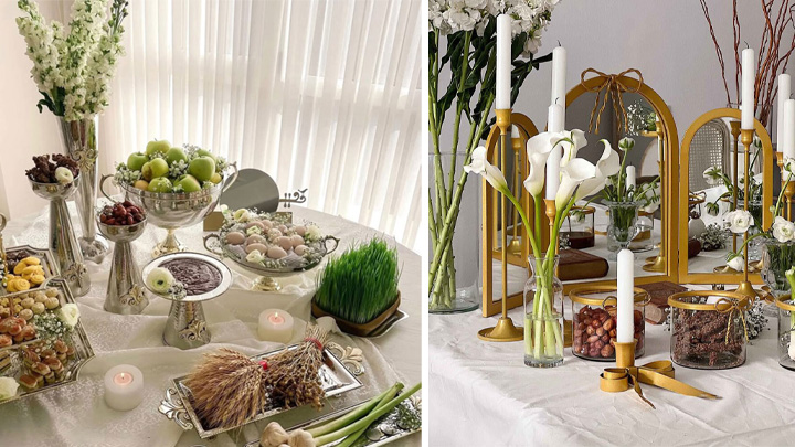 هفت سین به رنگ طلایی و نقرهای ترند هفت سین به رنگ طلایی و نقرهای ترند