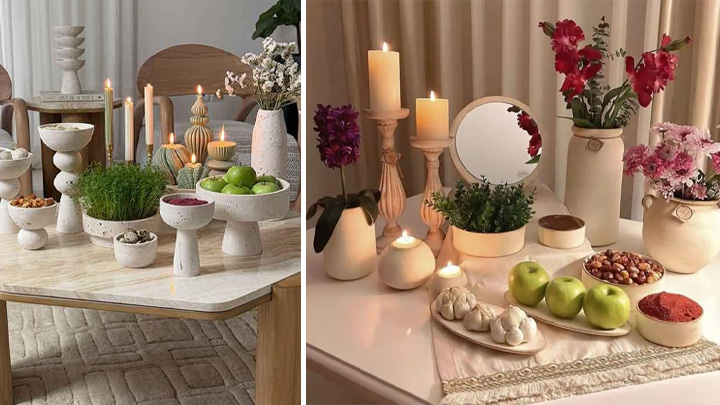 چیدن هفت سین با رنگ گرم