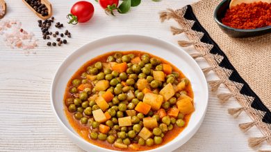 خوراک نخود فرنگی رژیمی