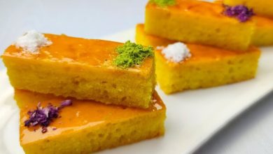 طرز تهیه کیک شربتی بهارنارنج و زعفران+ نکات و فوت‌وفن‌ ها