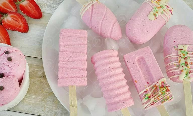طرز تهیه بستنی ژلهای توت فرنگی+ نکات و فوتوفن ها