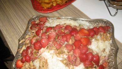 طرز تهیه توت فرنگی پلو+ نکات و فوتوفن ها