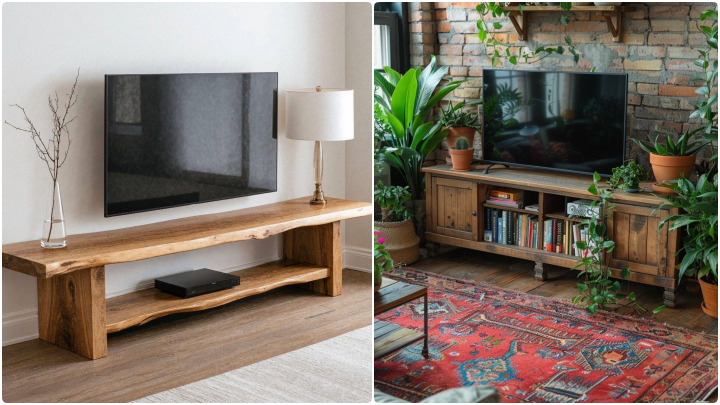 میز تلویزیون چوبی طرح جدید