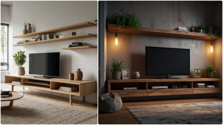 میز تلویزیون چوبی بزرگ و ترند