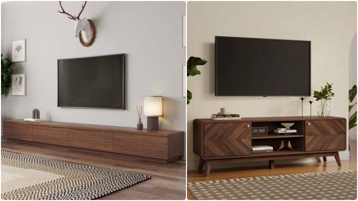میز تلویزیون چوبی بزرگ و ترند