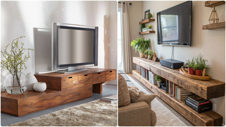 میز تلویزیون چوبی مدلدار