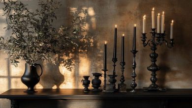جدیدترین شمعدان‌های فلزی مشکی
