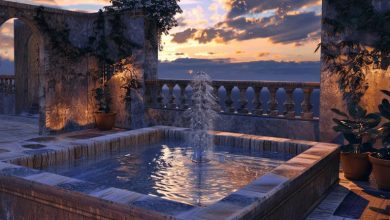 انواع آبنما برای طراحی روف گاردن‌های مدرن