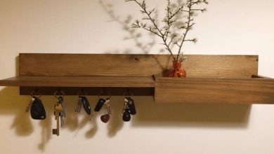شلف جاکلیدی چوبی؛ جلوه‌ای از سادگی و نظم