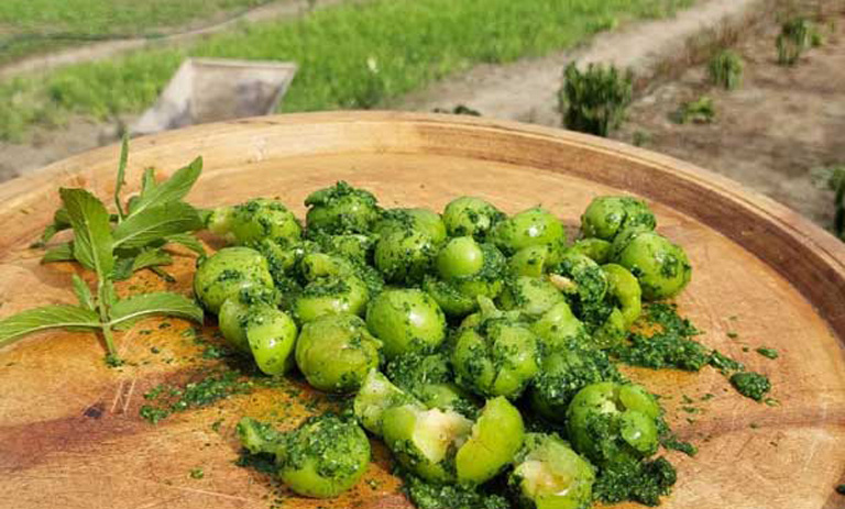 هلی کتنی (گوجه سبز کوبیده)