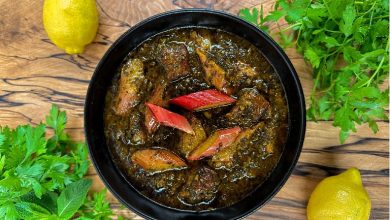 طرز تهیه خورشت ریواس با کنگر+ نکات جا افتادن