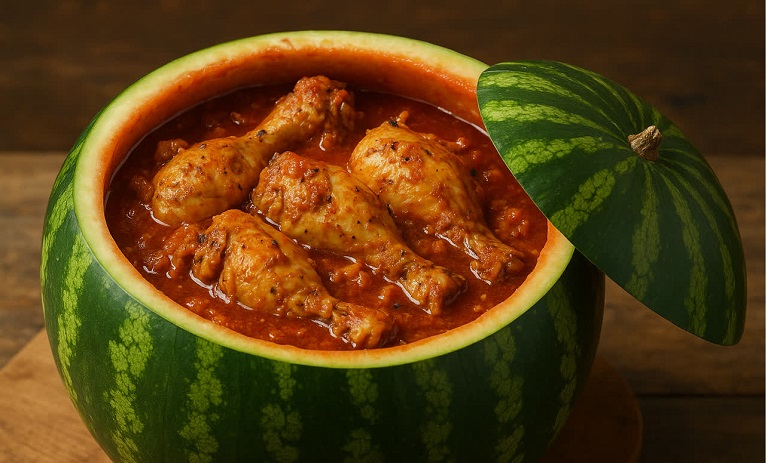 طرز تهیه خورشت در پوست هندوانه؛ تجربهای متفاوت