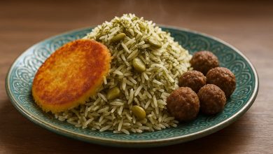 طرز تهیه باقالی پلو با گوشت چرخ کرده ساده و قلقلی به روش رستورانی