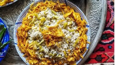 طرز تهیه باقالی پلو با مرغ ریش‌ ریش؛ غذایی خوش‌عطر برای مهمانی‌ها