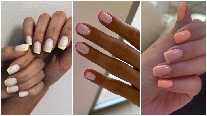 فرنچ با نوک رنگی پاستلی (Pastel Tips)