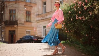 دامن بلند طرح دار