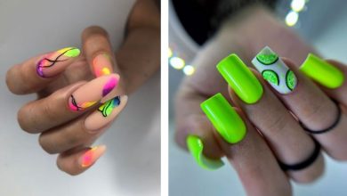 32 مدل ناخن نئونی دخترانه برای مهمانی و مراسم