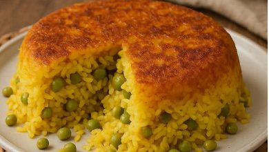 طرز تهیه ته چین نخود فرنگی؛ با مرغ و ساده