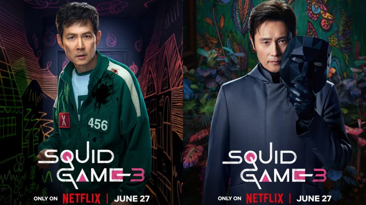 پوستر کاراکترهای فصل سوم سریال بازی مرکب (Squid Game): گی‌هون و فرانت‌من
