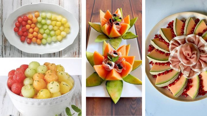 تجربه‌ای متفاوت در تزیین ظرف میوه با طرح‌هایی الهام‌گرفته از طالبی 