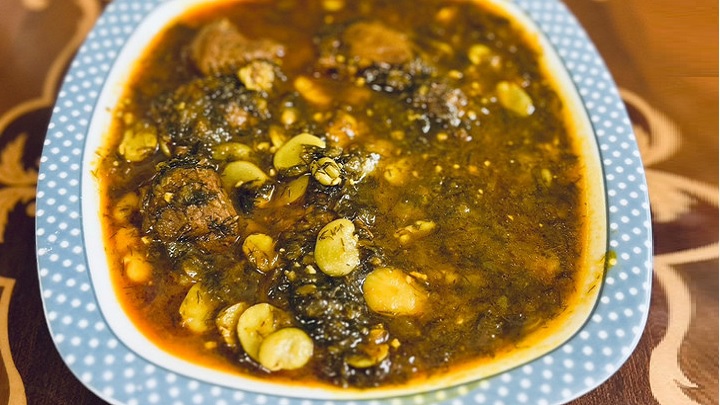 خورشت شوید باقالی با مرغ