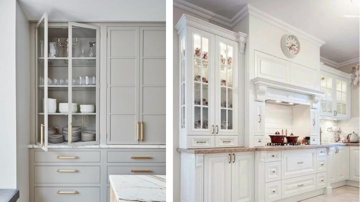 با کابینت سفید کلاسیک، فضای آشپزخانه را بزرگ‌تر نشان دهید