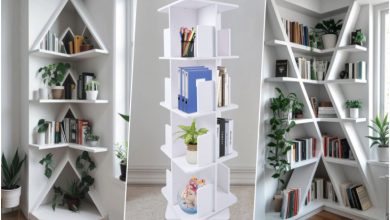 انواع مدل کتابخانه سفید مینیمال با طراحی‌های مدرن و شیک