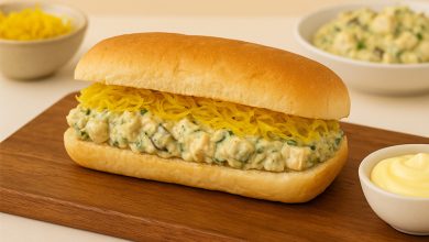 طرز تهیه ساندویچ بادمجان سرخ کرده با سس مخصوص