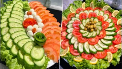 تزئین سالاد کاهو