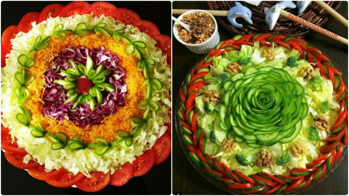 پیشنهاد برای تزئین منحصر به فرد سالاد کاهو 