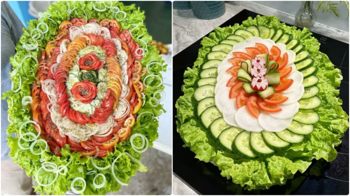 پیشنهاد برای تزئین زیبا سالاد کاهو 