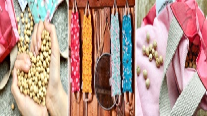 3- با هسته گیلاس، پد گرمکن درست کنید