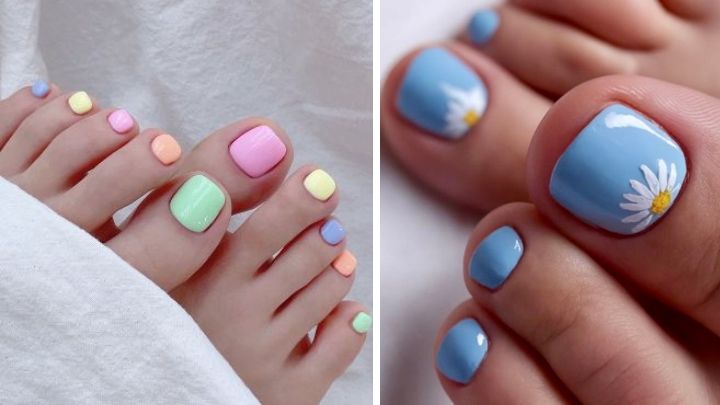 طراحی‌های حرفه‌ای ناخن پا با الهام از رنگ‌های تابستان 
