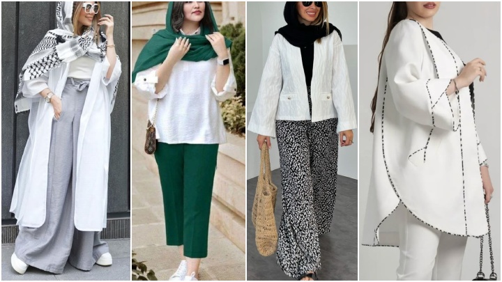 استایل رسمی تابستانه با مانتو سفید خنک 