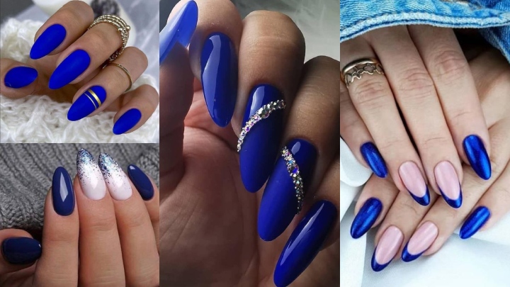 برترین ایده‌های طراحی ناخن با لاک آبی کاربنی برای تمام فصول 